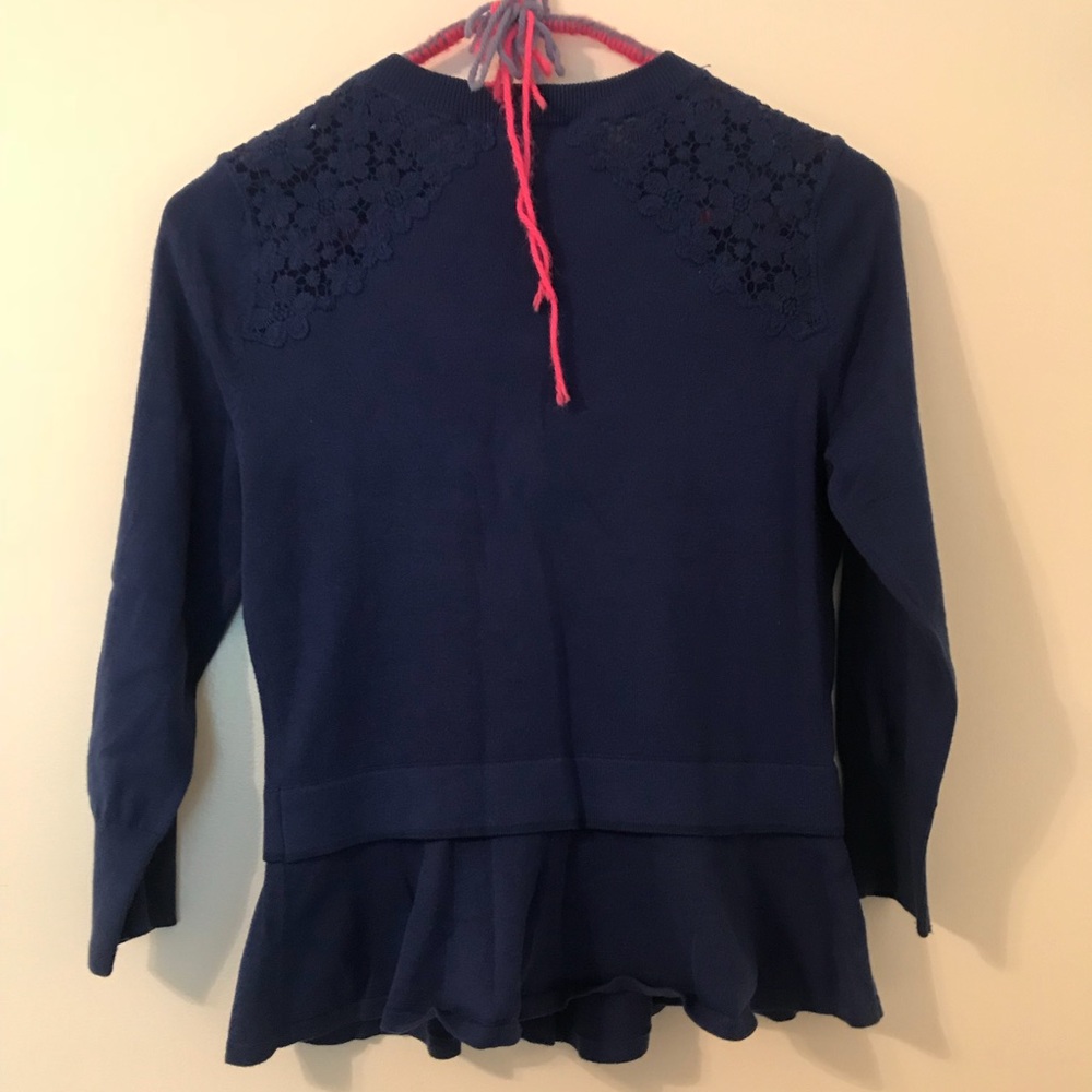 Karen Millen blue lacy cardigan